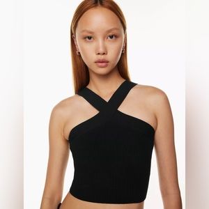 aritzia babaton bodycon top - black large